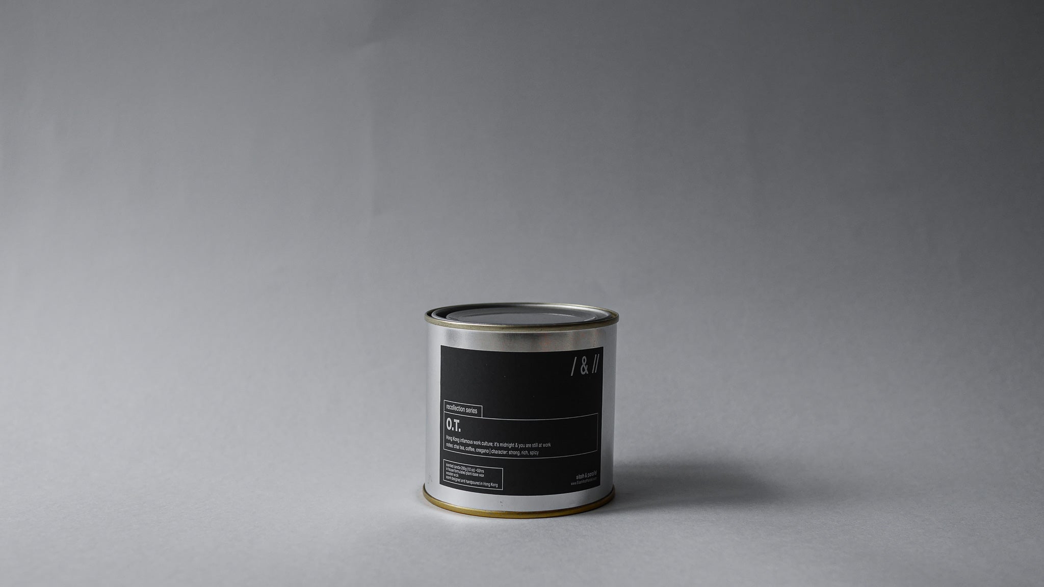 recollection - tin can candle 285g – s/ash & para//el