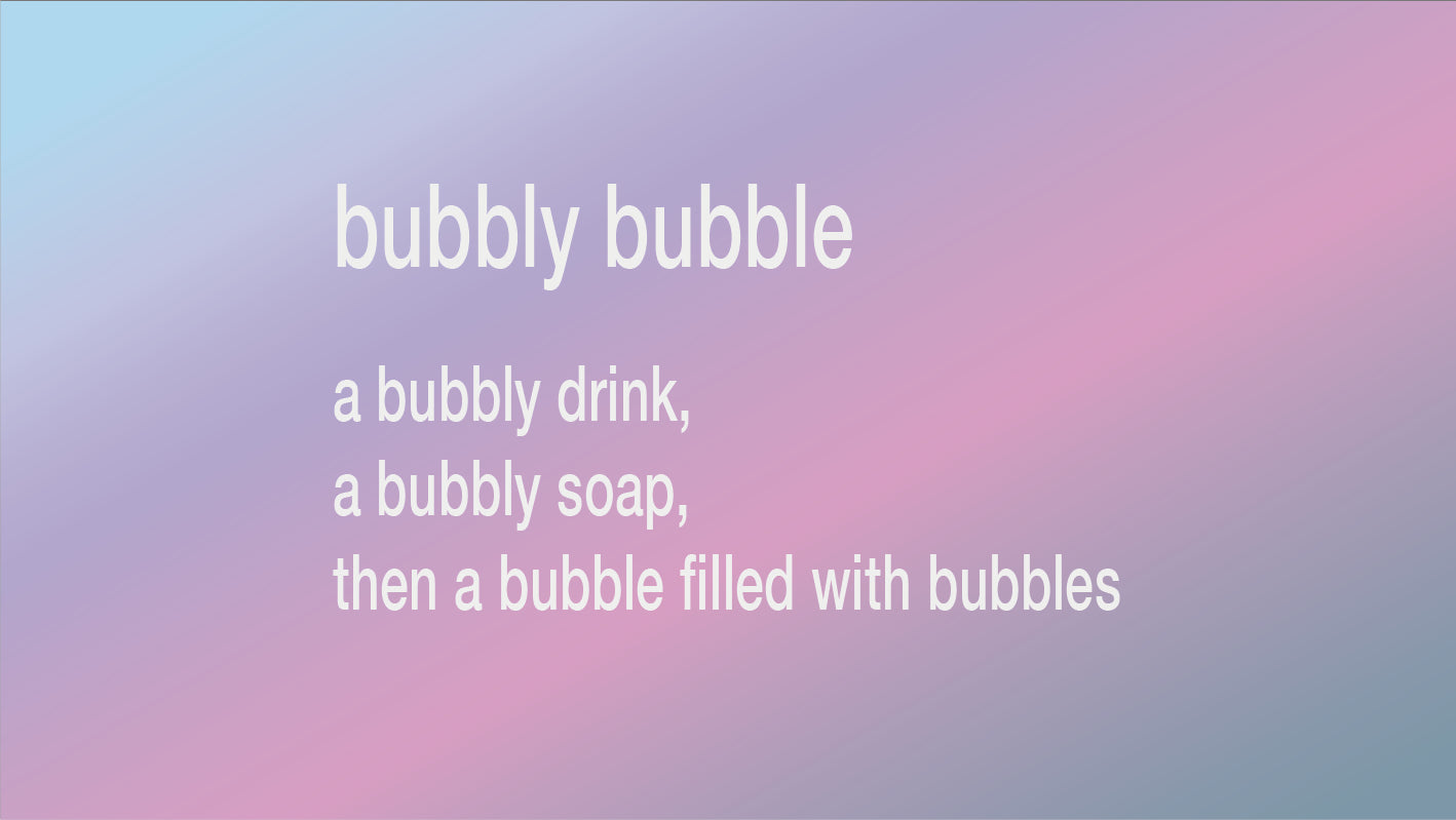 bubbly bubble / travel candle // dreamy tale series