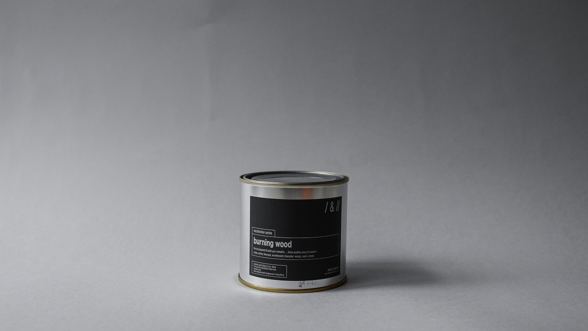 burning wood / scented candle 285g // recollection series