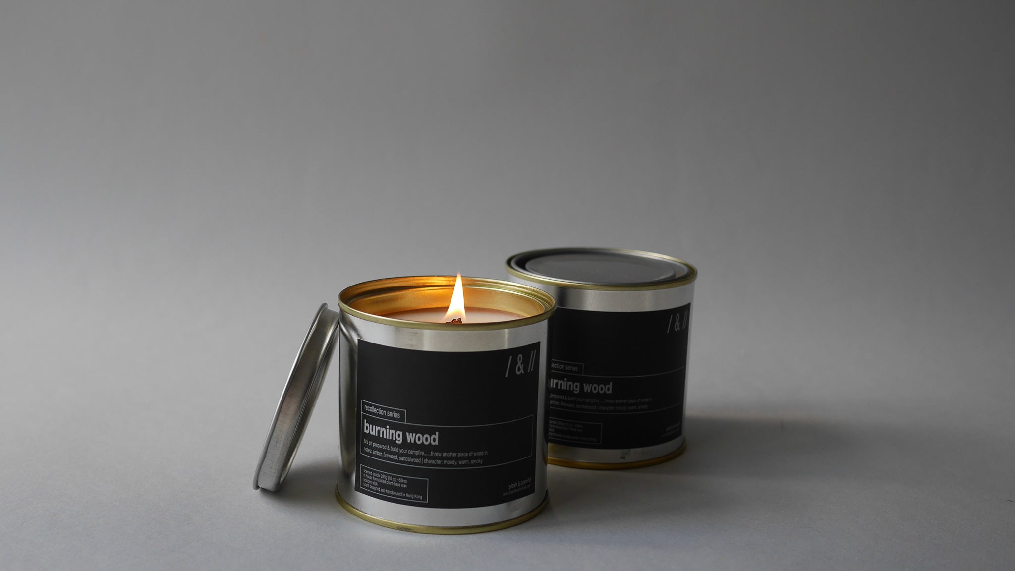 burning wood / scented candle 285g // recollection series