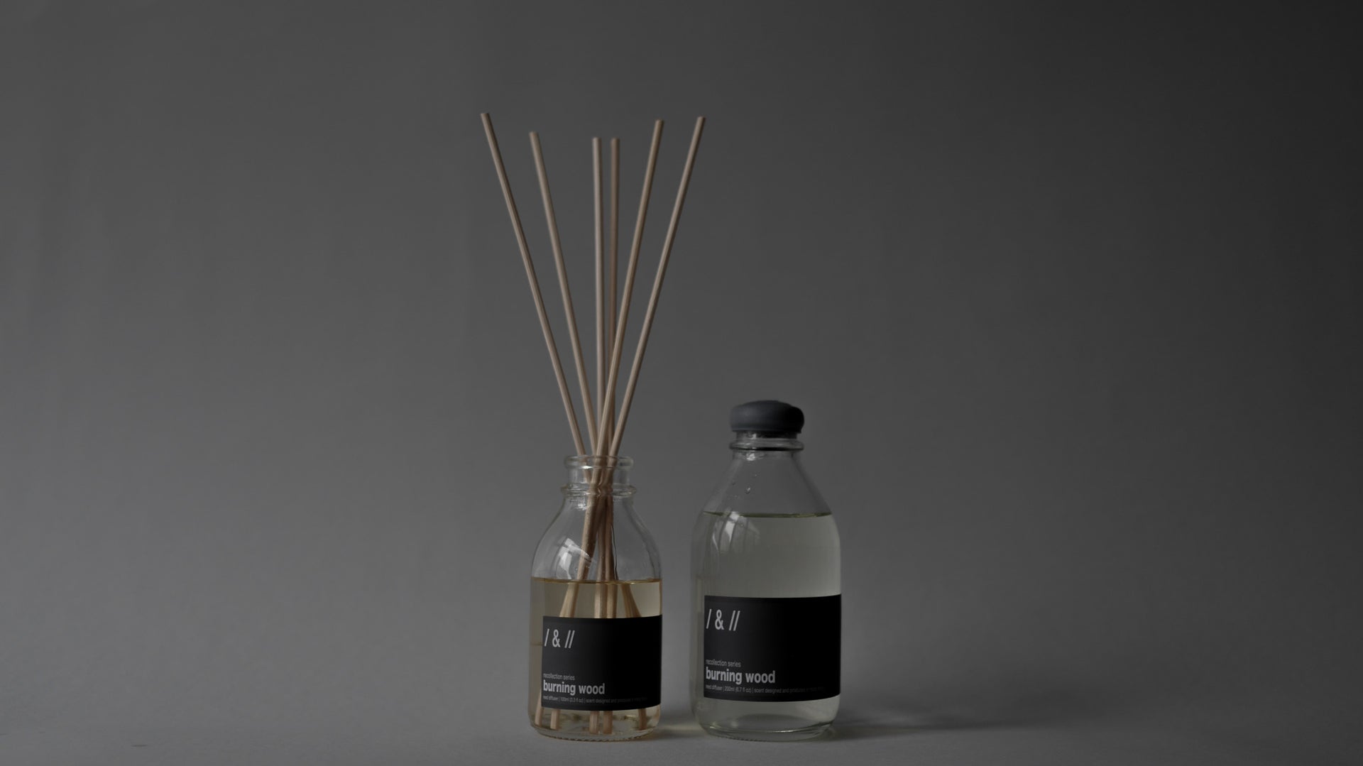 glass bottle reed diffuser 100ml / 200ml – s/ash & para//el