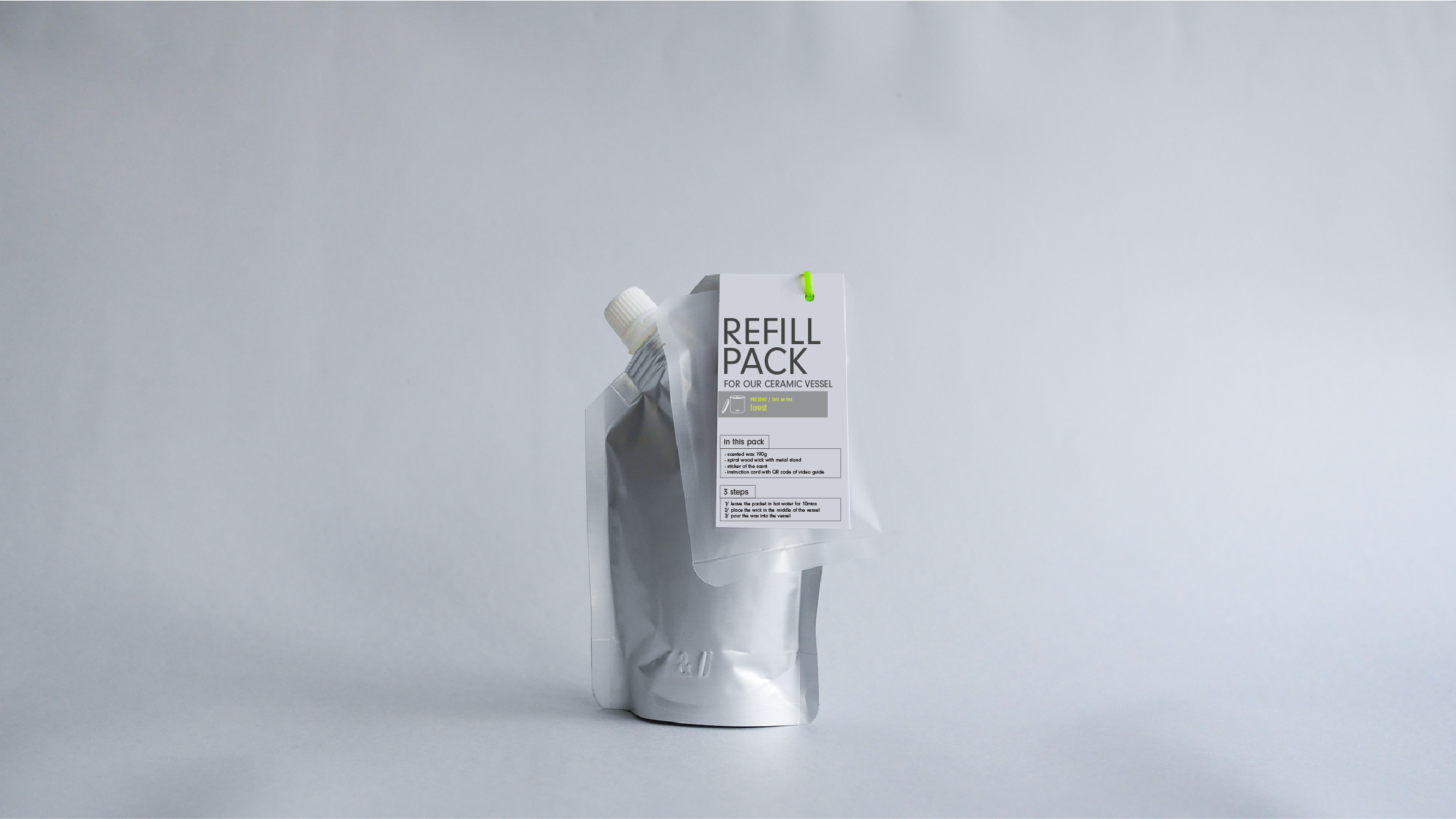 candle refill pack - ceramic vessel candle 190g