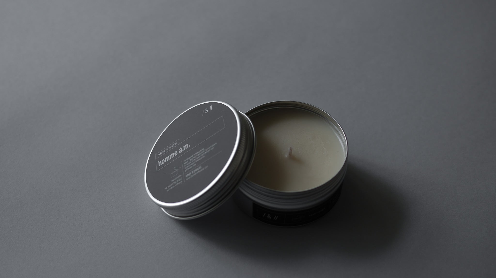 homme - a.m. / travel candle // recollection series