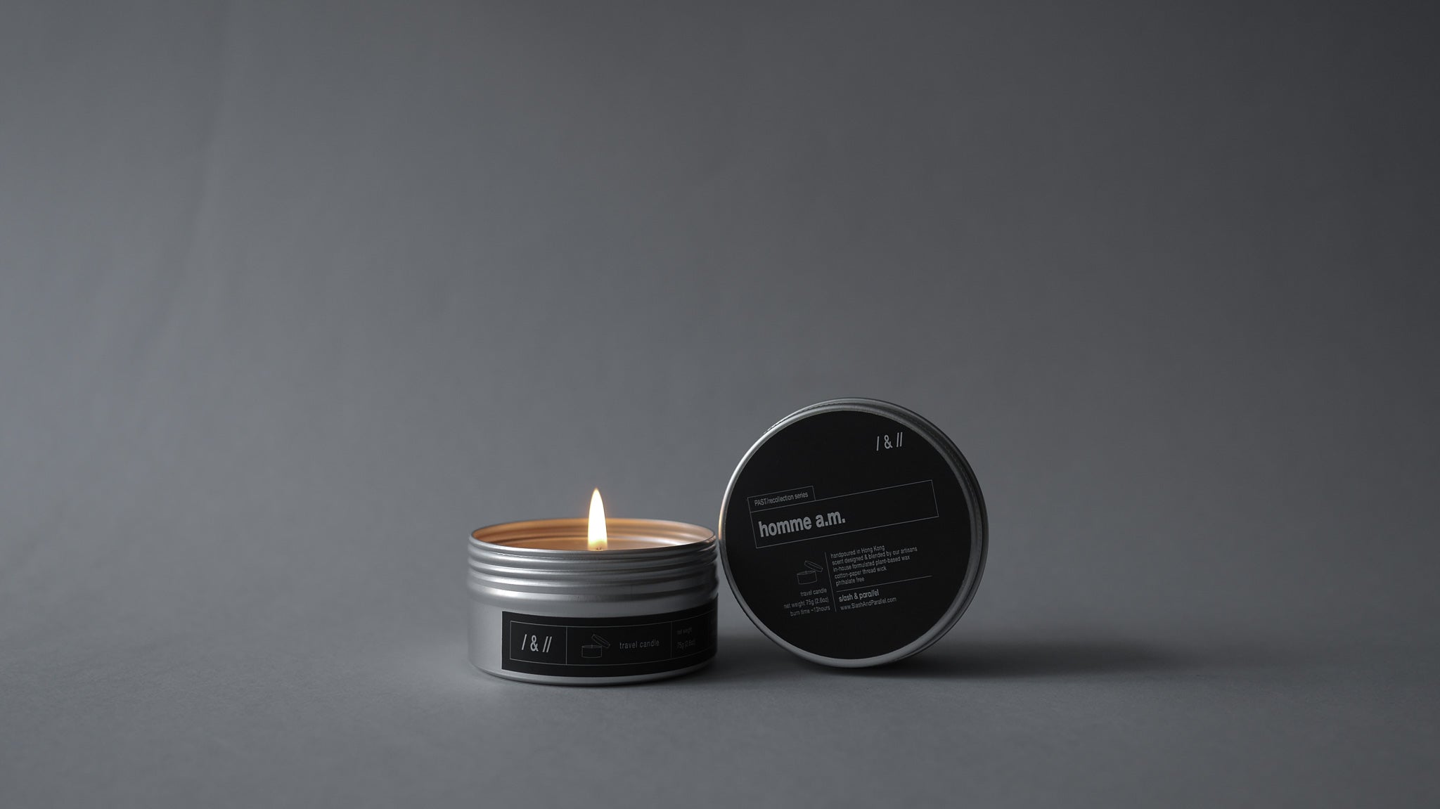 homme - a.m. / travel candle // recollection series