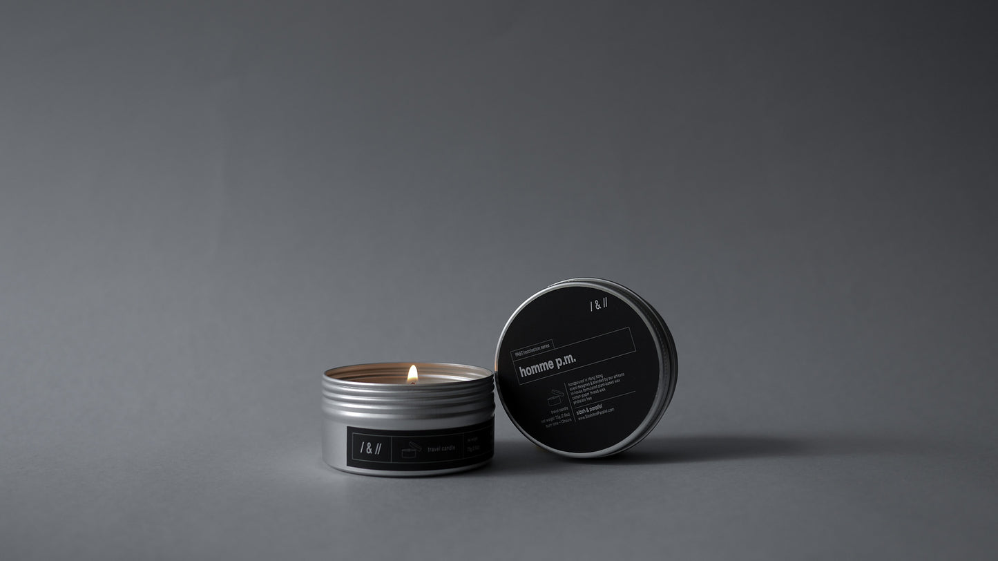 homme - p.m. / travel candle // recollection series