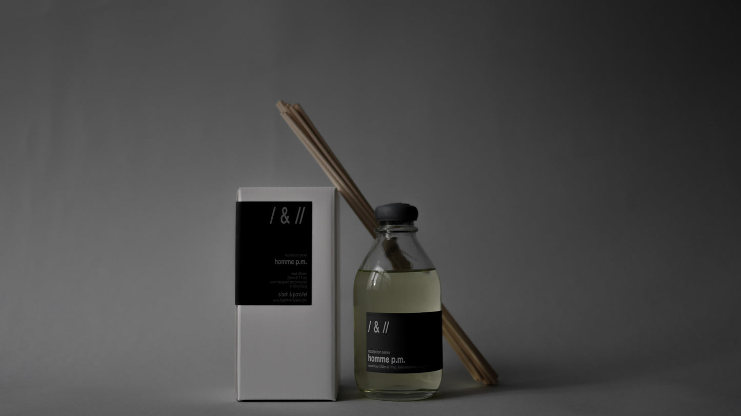homme - p.m. / reed diffuser 100ml & 200ml // recollection series