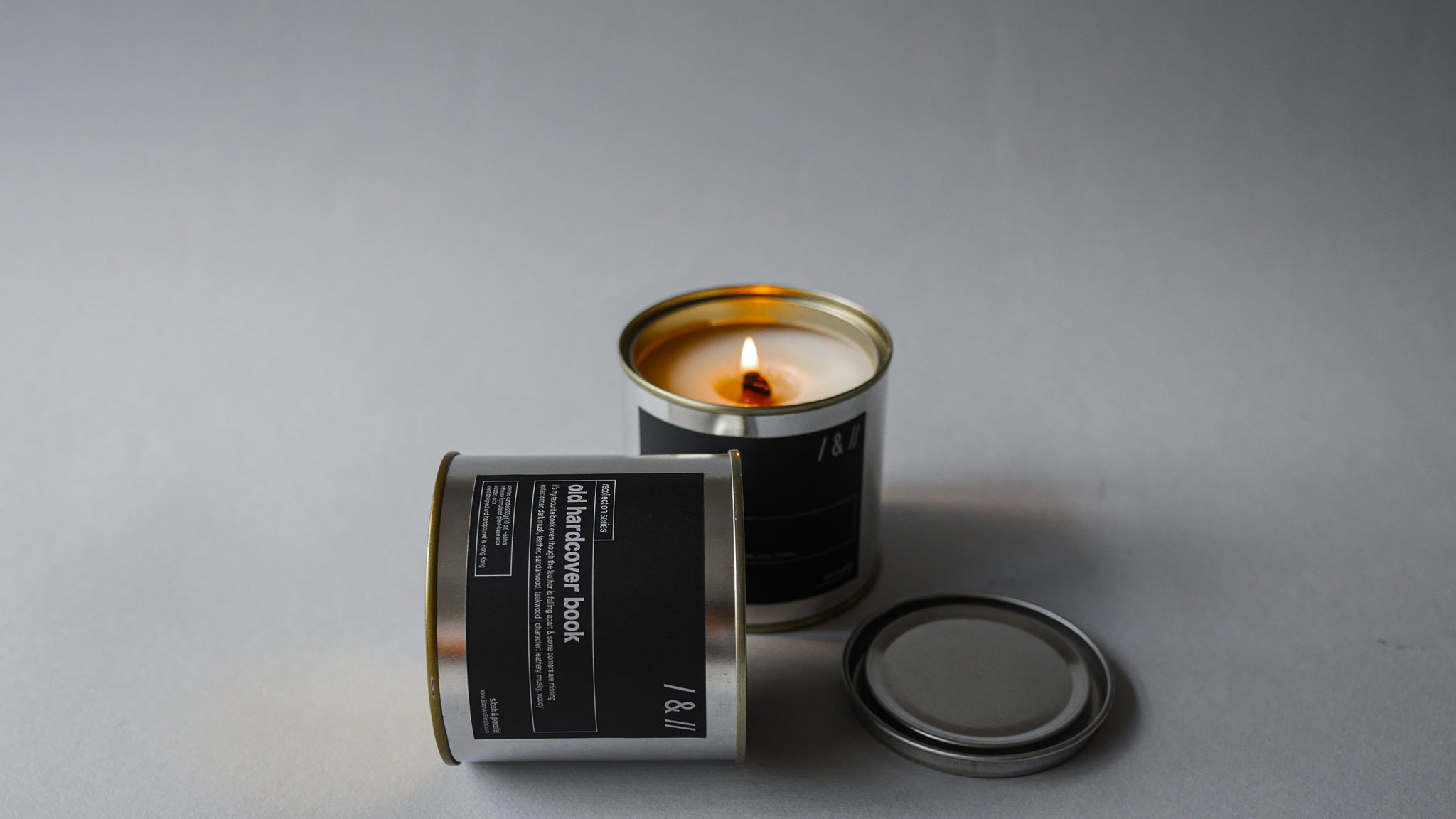 old hardcover book / scented candle 285g // recollection series