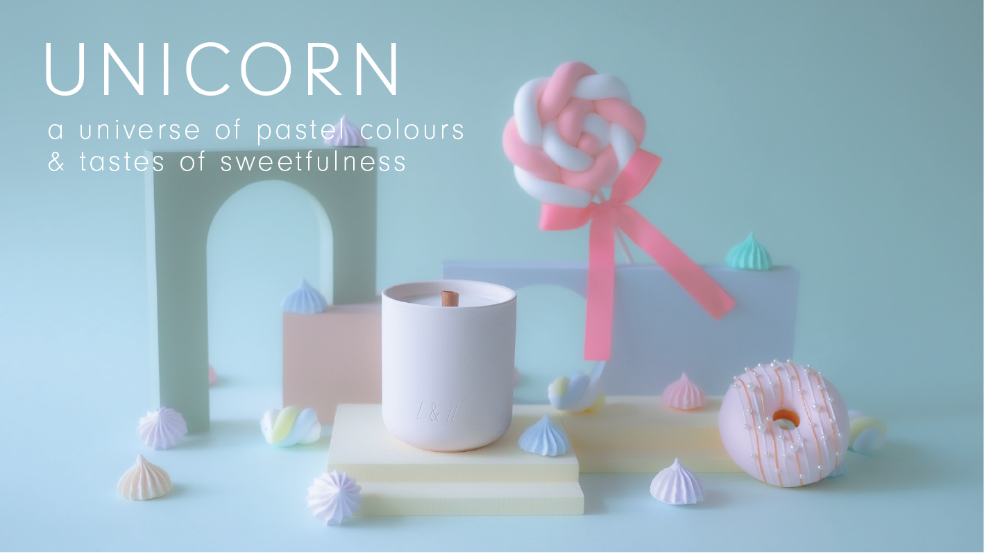 unicorn / scented candle 190g // dreamy tale series