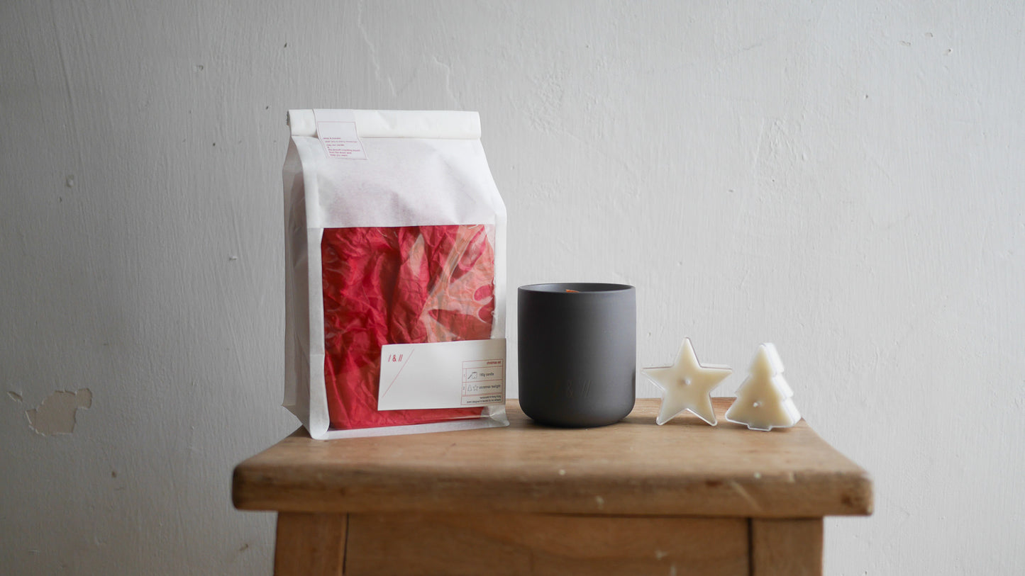 Christmas set of scented candle 190g / recollection series //