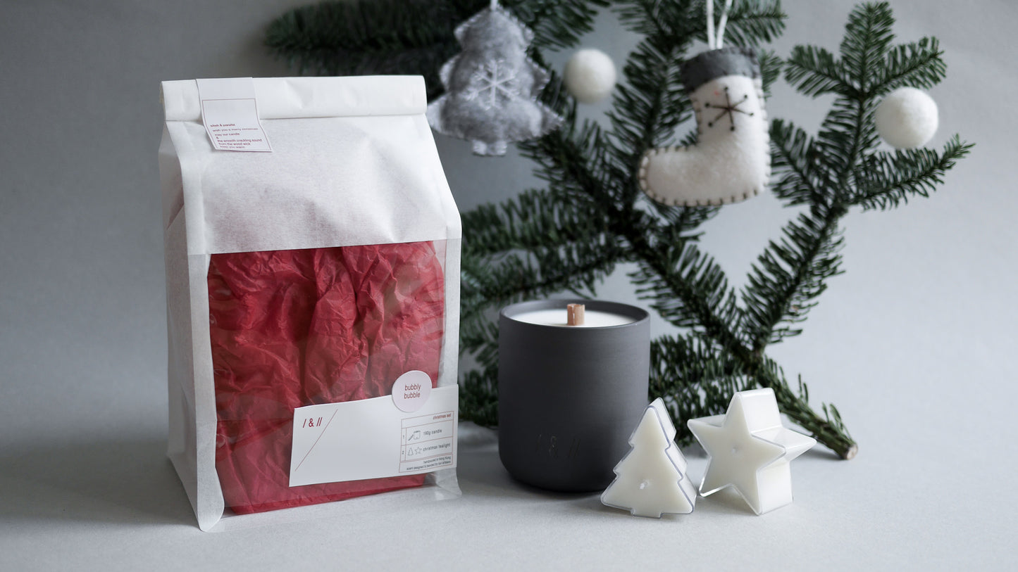 Christmas set of scented candle 190g / recollection series //